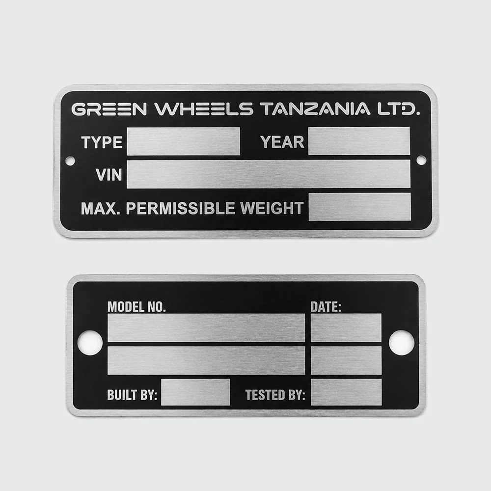 anodized aluminum nameplates - finish and surface view