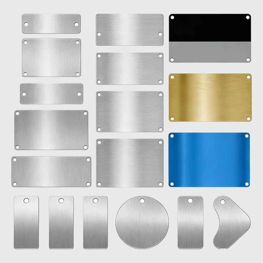 Brushed Stainless Steel Nameplates - product detail view