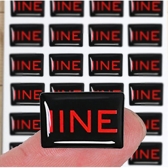 clear epoxy stickers - main product view