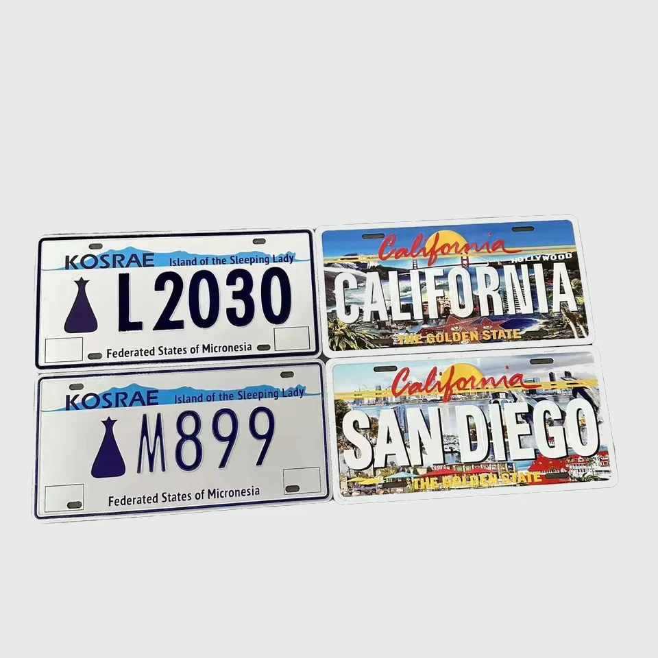 custom front license plate - finish and surface view