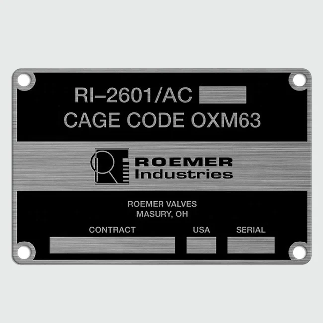 custom metal nameplates - main product view