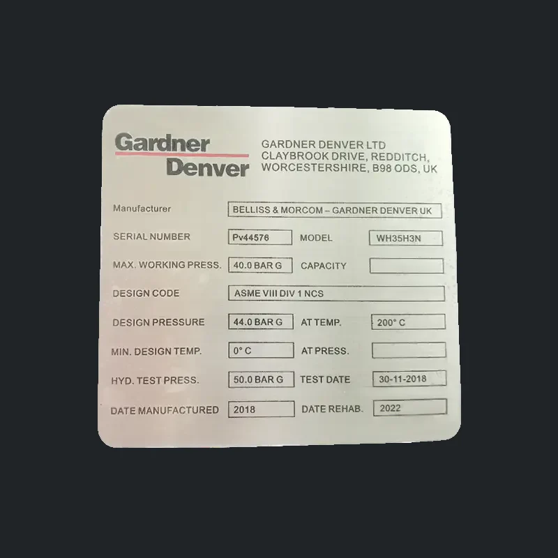 custom metal nameplates - additional product view