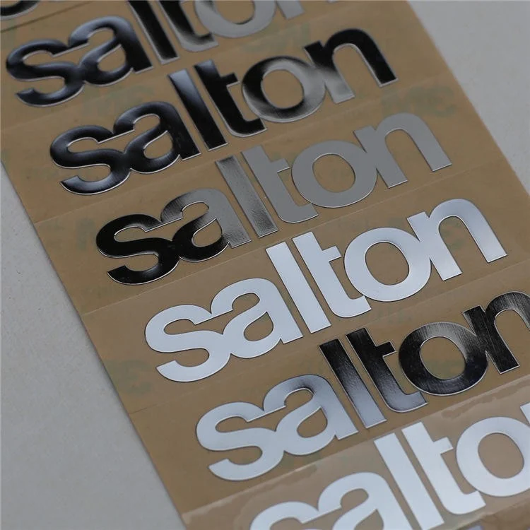 custom metal stickers - product detail view
