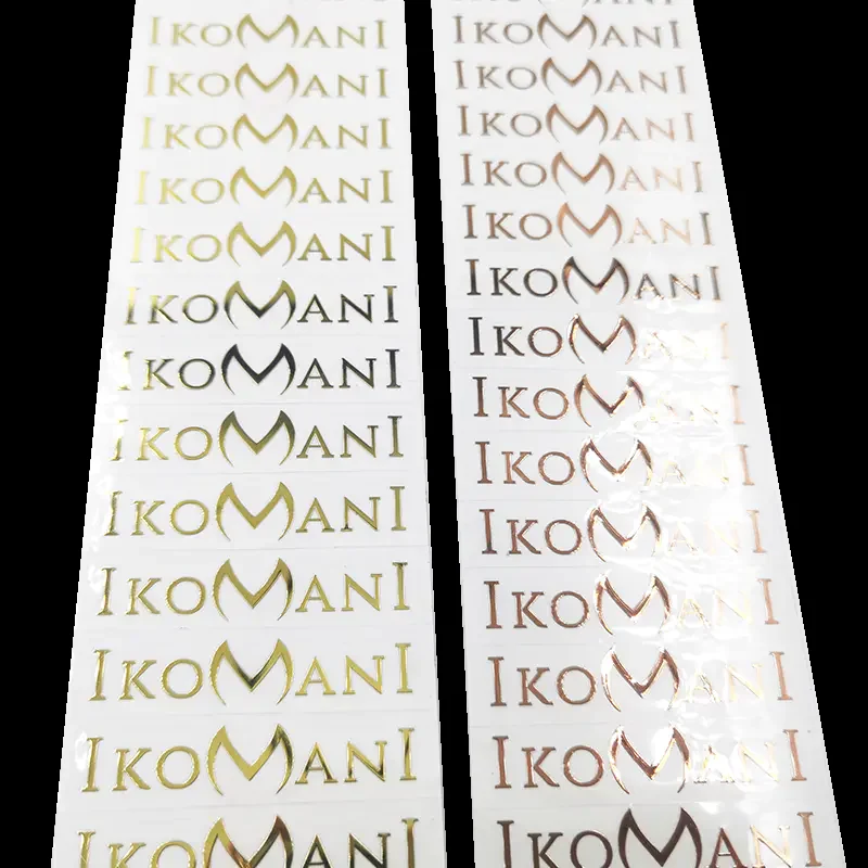 custom metal stickers - finish and surface view
