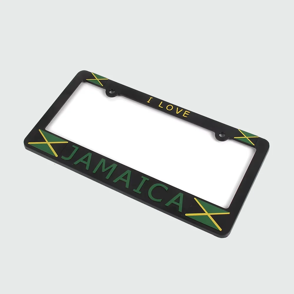 custom personalized license plate frame - finish and surface view