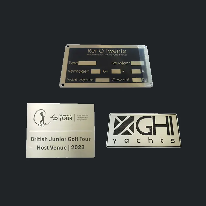 Custom Printed Stainless Steel Nameplates - main product view