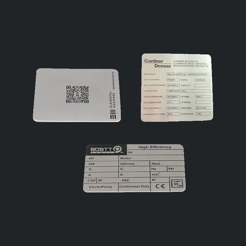 Custom Printed Stainless Steel Nameplates - alternate product view
