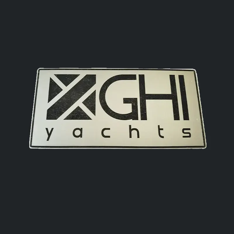 custom stainless steel nameplates - finish and surface view