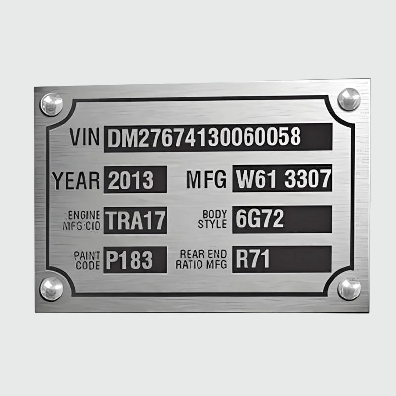 engraved metal nameplates - alternate product view
