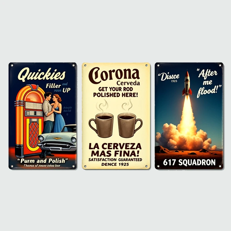 metal decorative signs - alternate product view