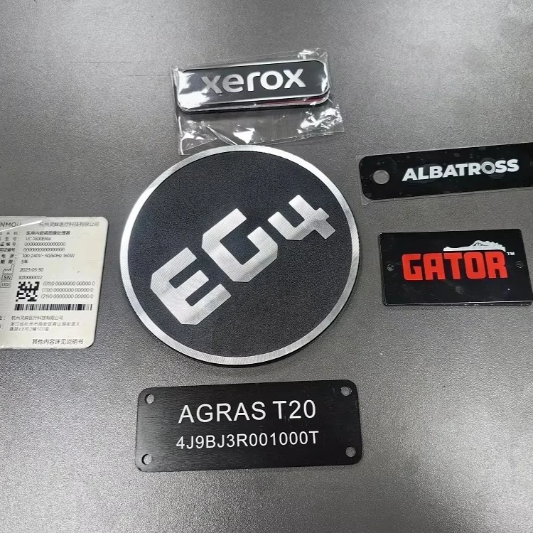 metal logo stickers - main product view