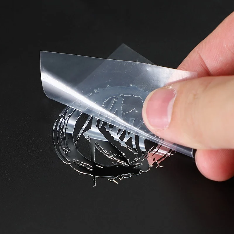 metal stickers custom - finish and surface view