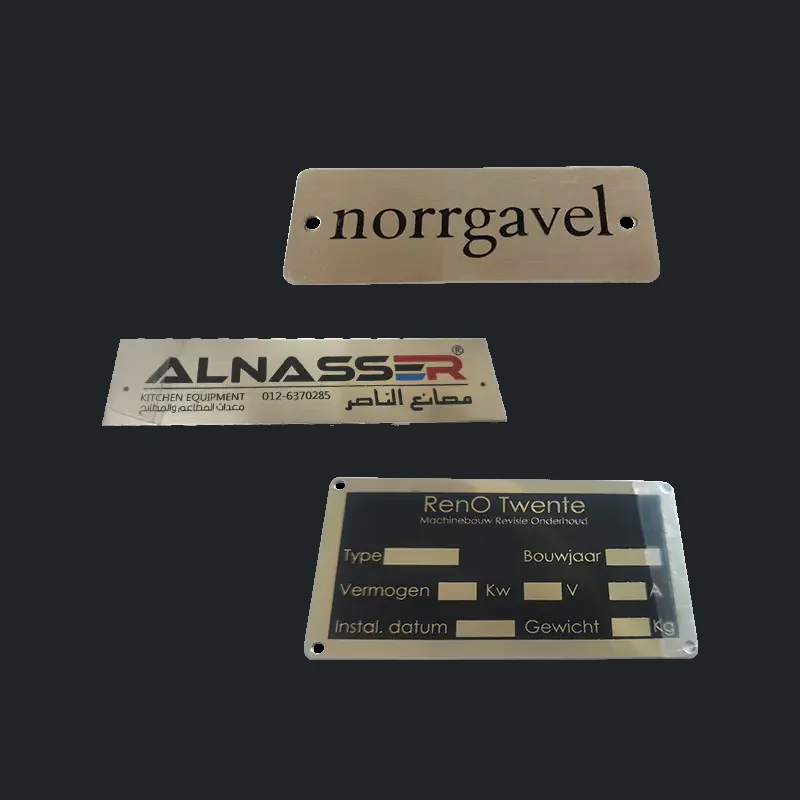 stainless steel nameplate - finish and surface view