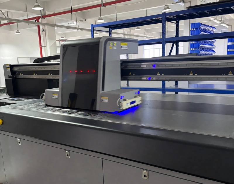 UV printing equipment in the production area