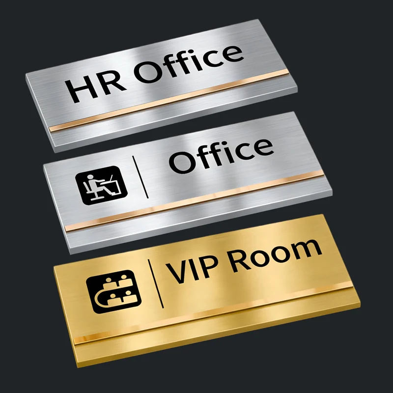 Brushed Stainless Steel Nameplates - additional product view