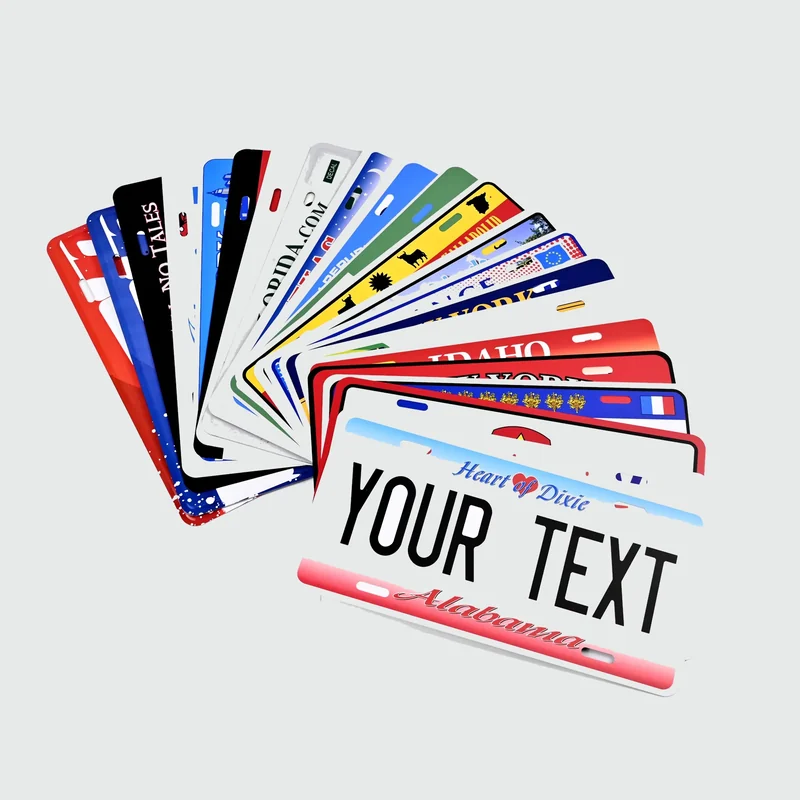 custom license plate frames - product detail view