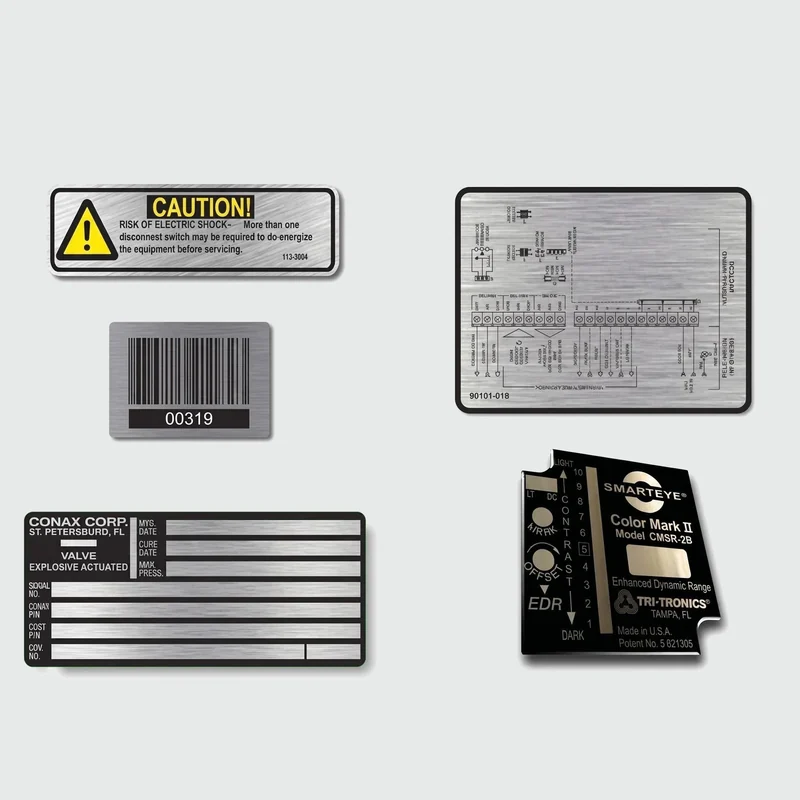 metal equipment nameplates - main product view