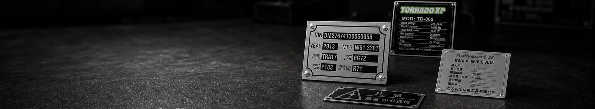 Metal Equipment Nameplates