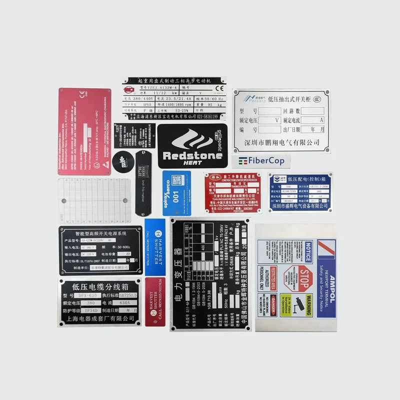 metal nameplates - finish and surface view