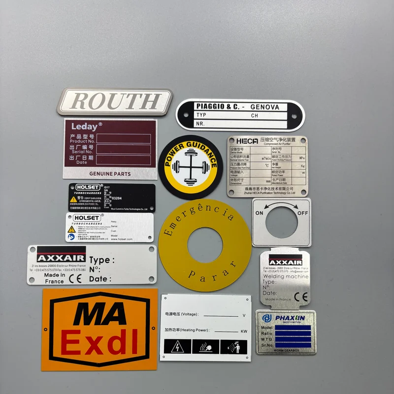 metal nameplates for equipment - additional product view